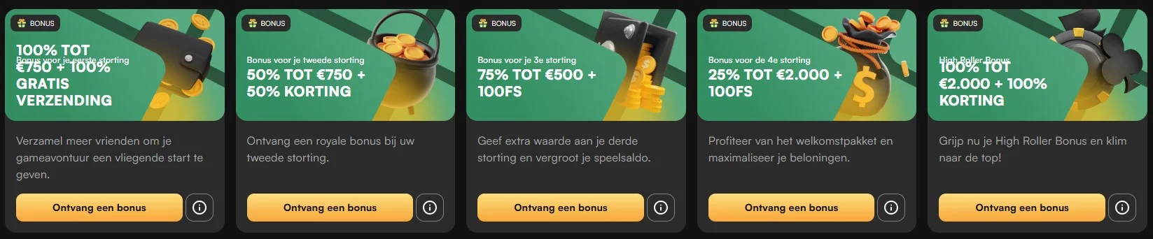 NewLucky Casino Bonussen