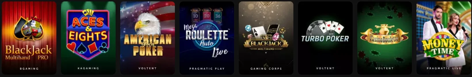 NewLucky Casino Tafelspellen